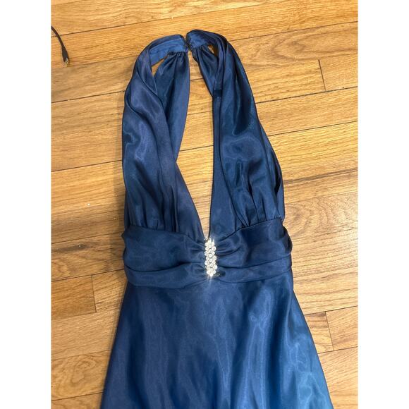 Cache Blue Ombre Satin Gown Y2K Vintage sz 4 - Picture 2 of 10